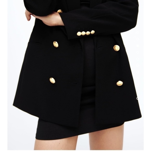 Zara Tailored Double Breasted Blazer Blogger Favorite - Picture 4 of 11
